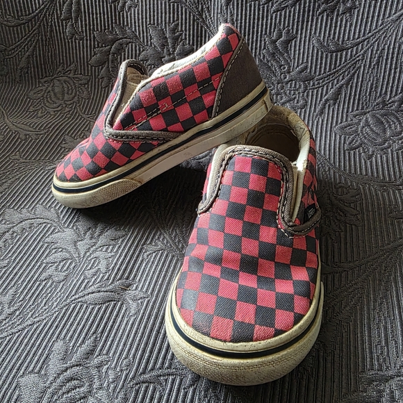 Vans Other - Toddler VANS Checkered Slip-On Shoes - Pink and Black